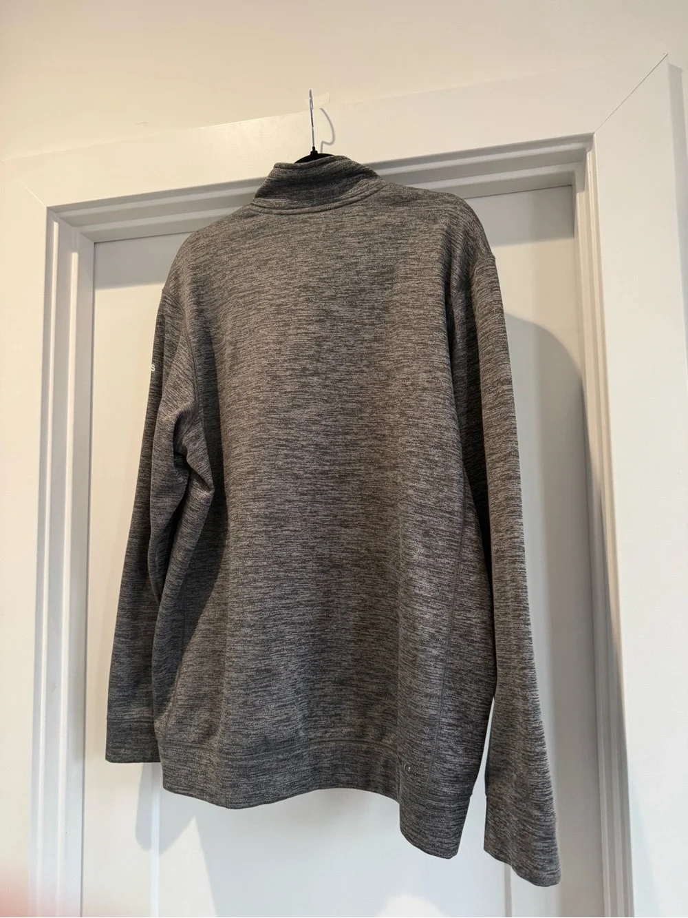 Adidas Men's Gray Quarter-Zip Sweater with Indiana University Logo